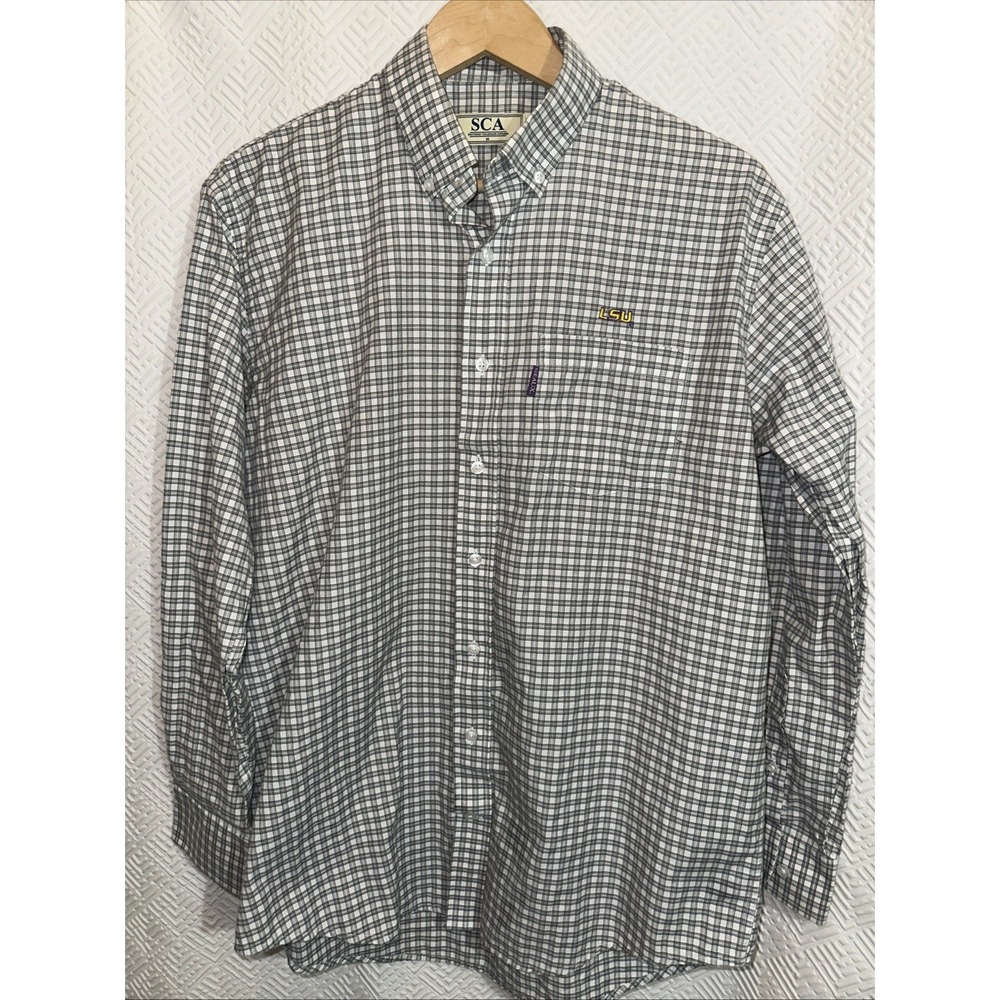 Southern Collegiate Apparel LSU Size M Plaid Grey